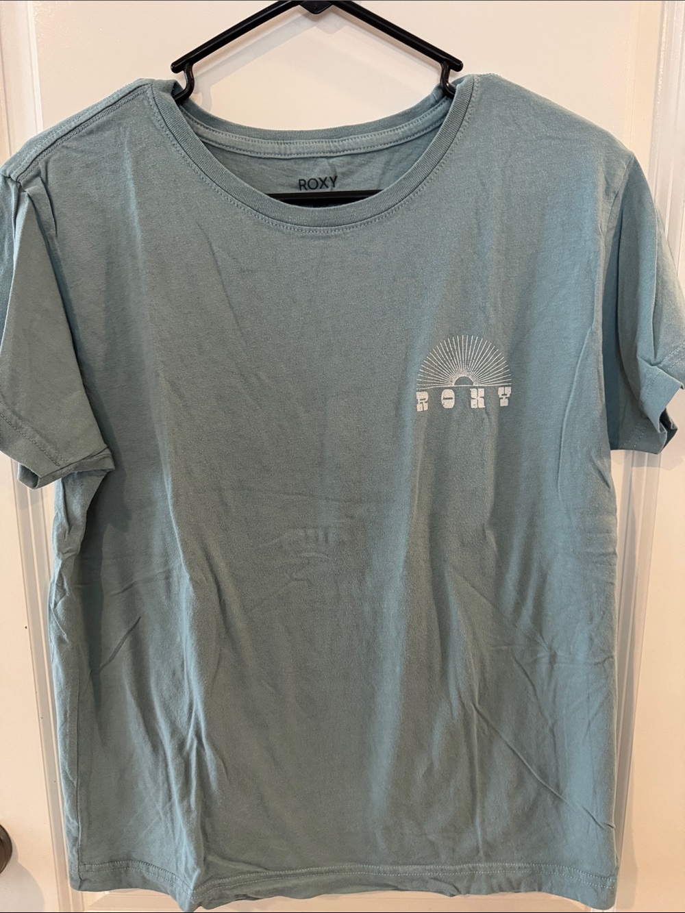 Roxy Seafoam Short Sleeve Tee with White Sun Logo